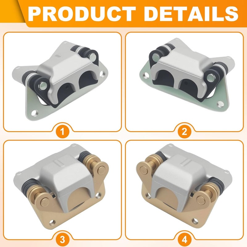 Triumilynn Front Rear Brake Caliper for Polaris RZR 800 2008-2014, RZR S 800 2009-2014 with Pads # 1911529 1911530 1911544 1911545, Left & Right, 4 Pack - Image 4